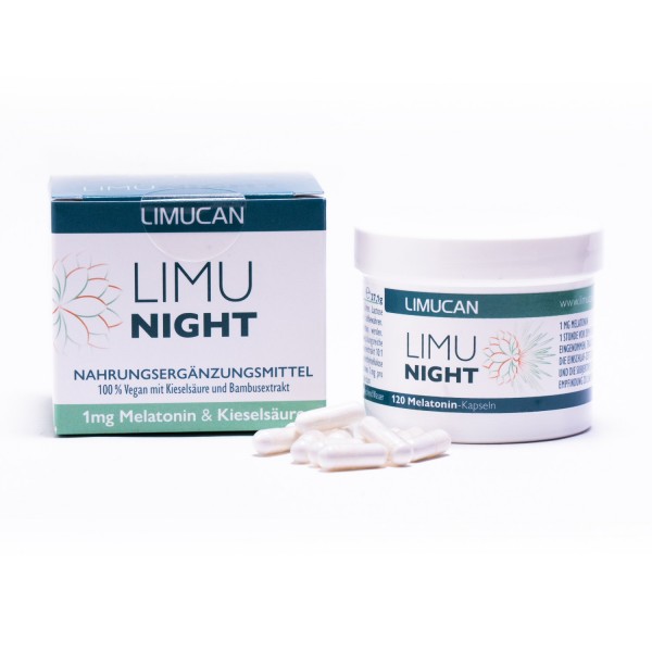 Melatonin Tabletten 1mg - 120 Kapseln - LIMUNIGHT